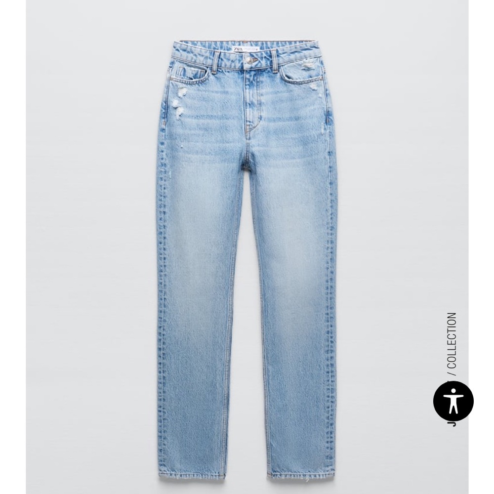 Zara Z1975 HIGH RISE STRAIGHT JEANS